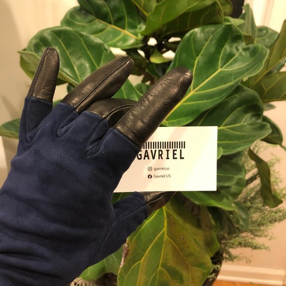 Gucci GG Suede and Leather Gloves in Viola NEW IN BOX w tags - Picture 2 of 10